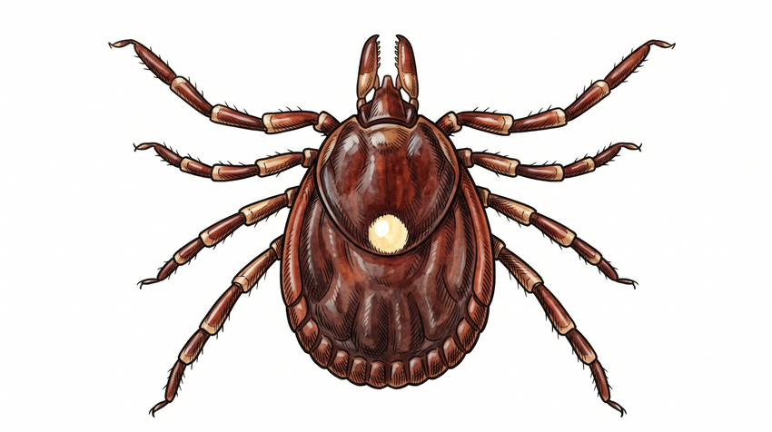 Lone star tick close-up