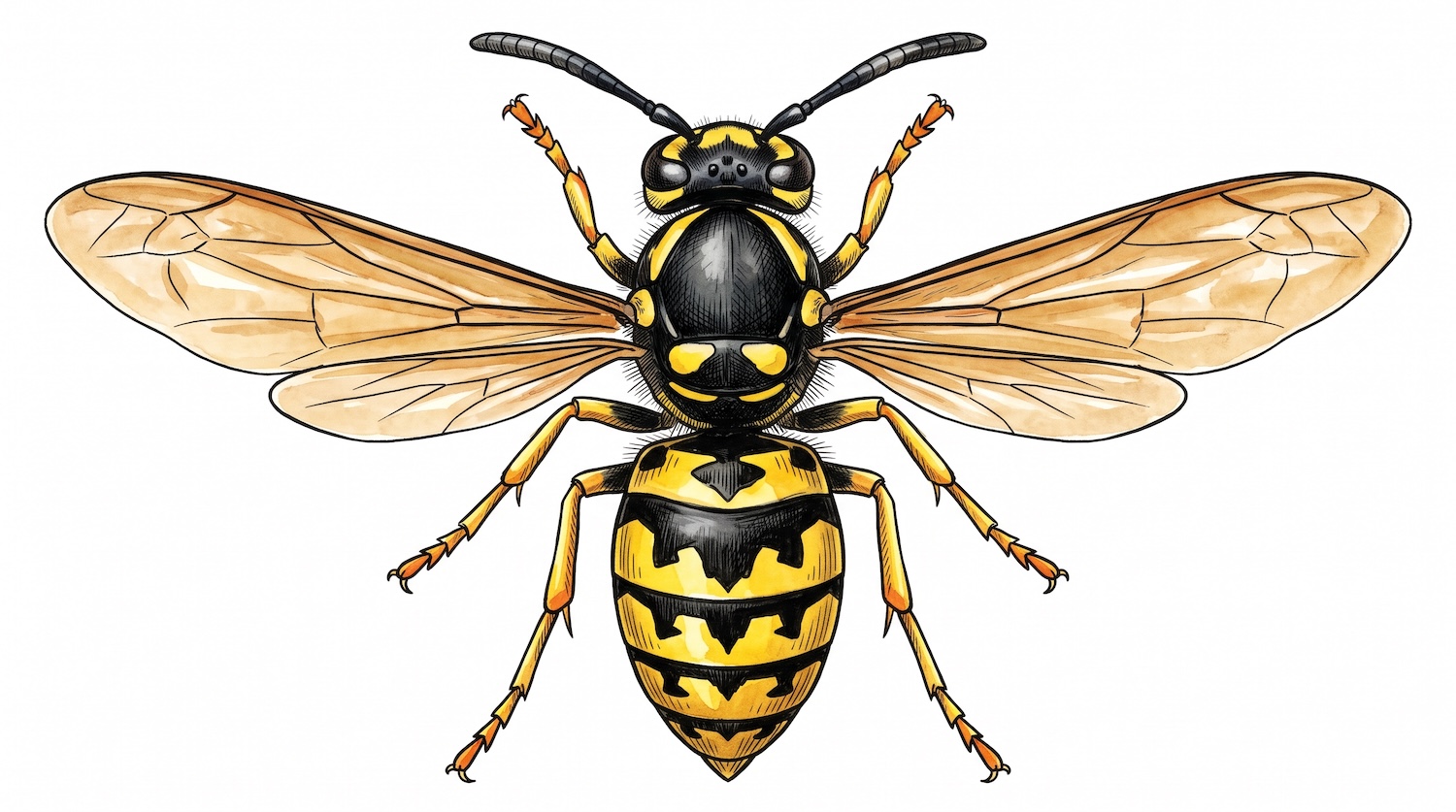 Yellow jacket close-up