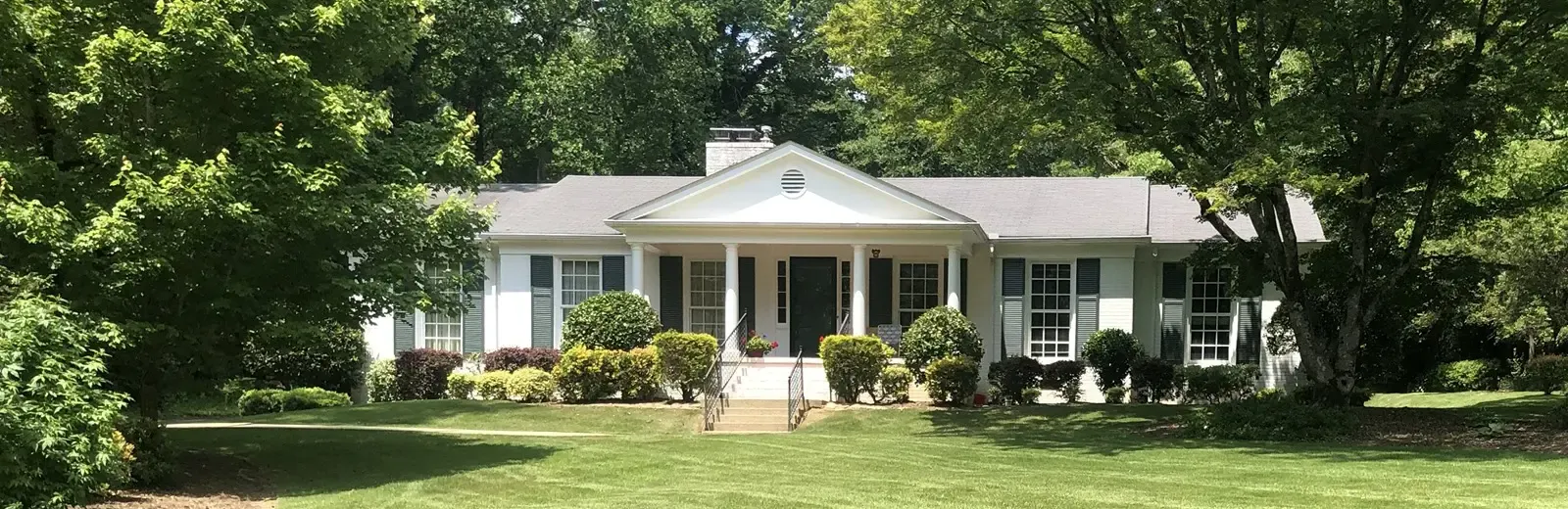 nicely maintained shrubs