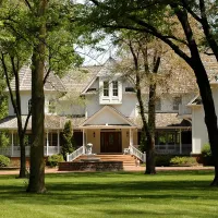 White house with a big front yard