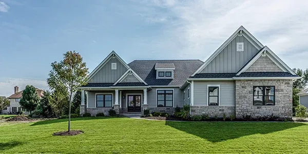house with nice green lawn